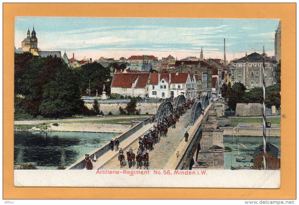 Artillerie Regiment No 58 Minden I W 1905 Postcard - Minden