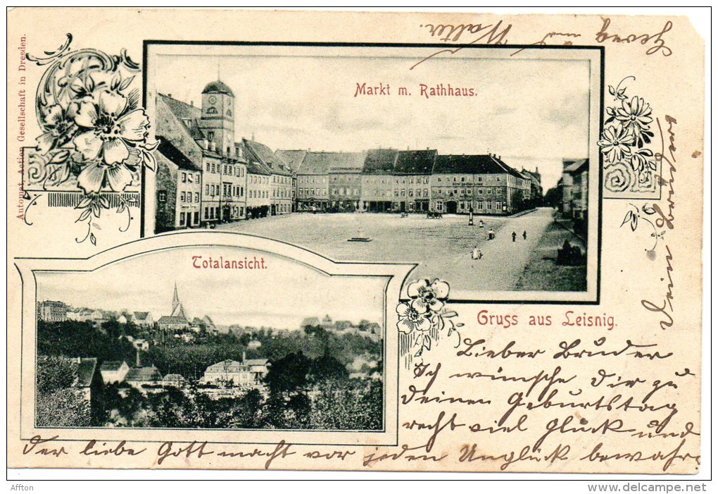 Gruss Aus Leisnig 1900 Postcard - Leisnig