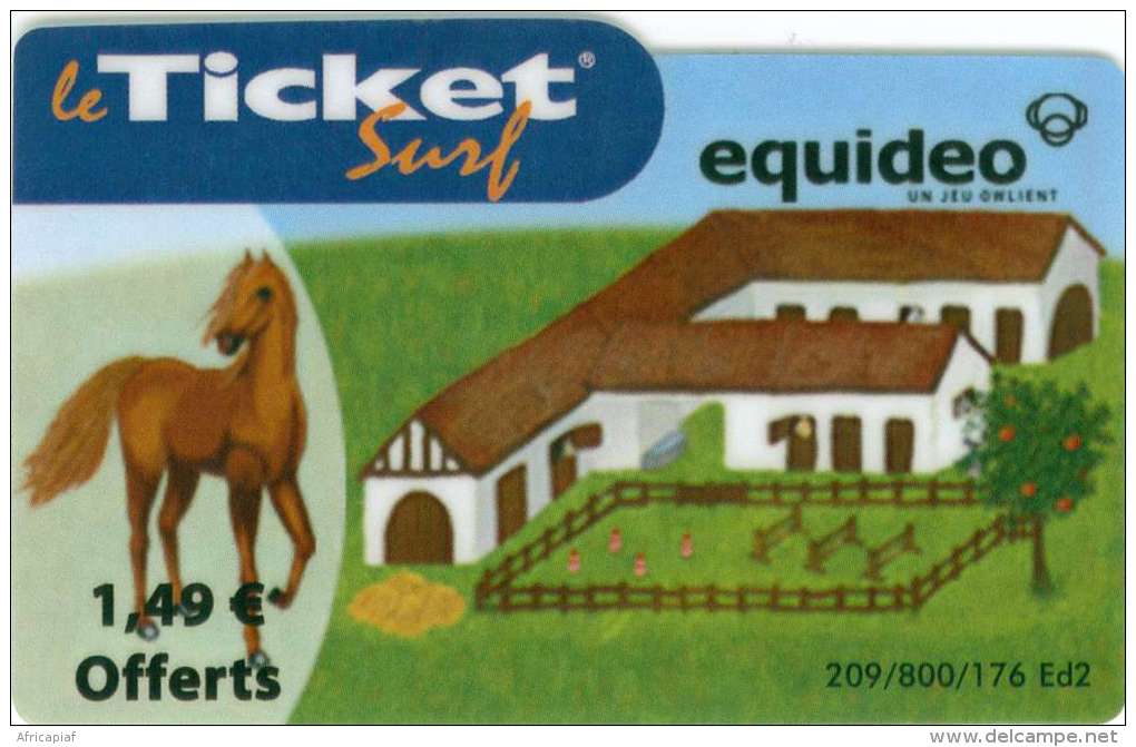 TICKET SURF FT NON GRATTE 800 EX CHEVAL - Horses