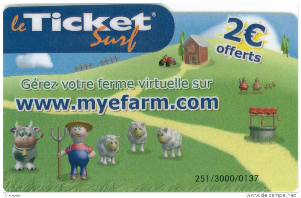 TICKET SURF FT NON GRATTE 3000 EX  Ferme Mouton Vache - Biglietti Surf