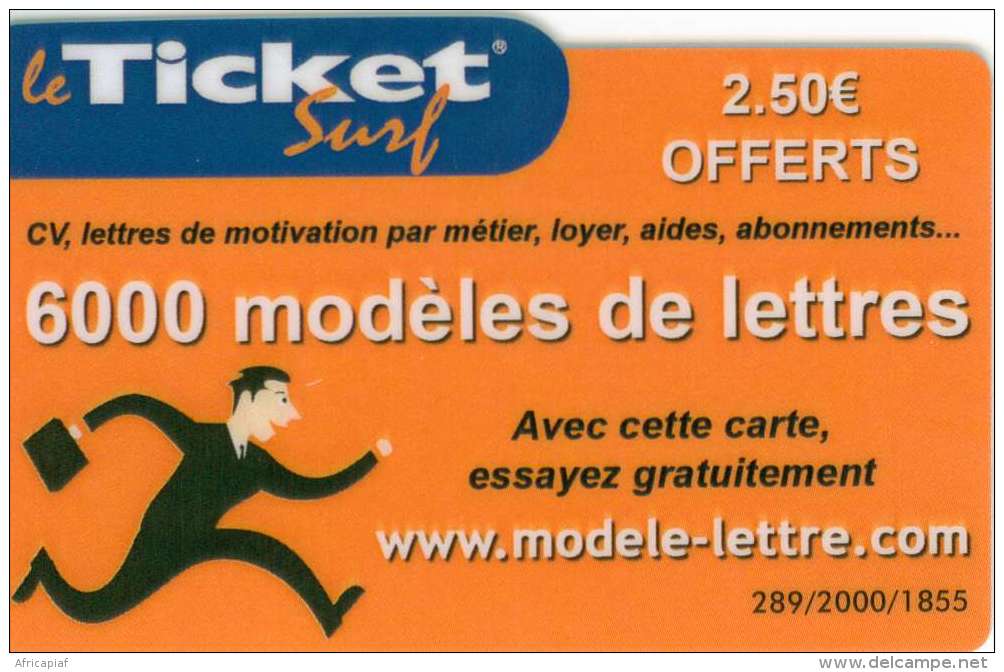 TICKET SURF FT NON GRATTE 2000 EX - Tickets Surf