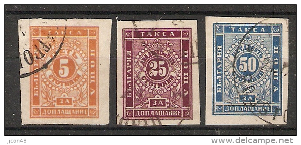 Bulgaria 1885-86  Postage Due  (o)  Mi.4-6 - Timbres De Service