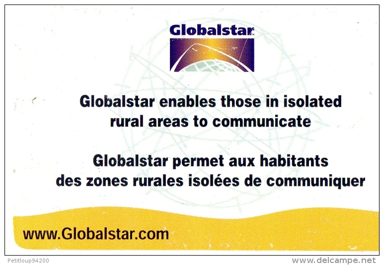 ****** TELECARTE AFRIQUE  Globalstar ******  CARTE COMMUNICATIONS SATELLITE - Other - Africa