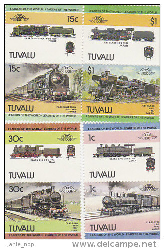 Tuvalu 1984 Trains Part 3 Set  MNH - Tuvalu (fr. Elliceinseln)