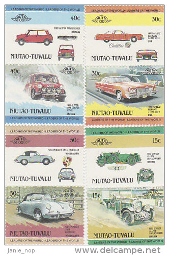 Tuvalu Niutao 1984 Automobiles Set  MNH - Tuvalu (fr. Elliceinseln)