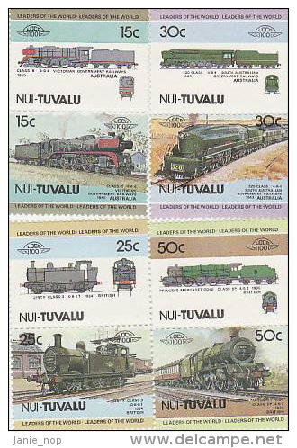 Tuvalu Nui 1984 Locomotives Set  MNH - Tuvalu