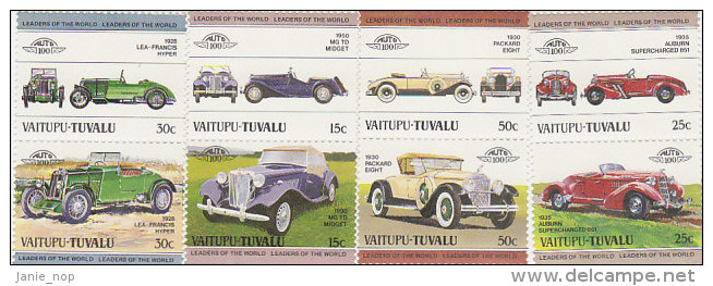 Tuvalu Vaitupu 1984 Automobiles Set  MNH - Tuvalu (fr. Elliceinseln)