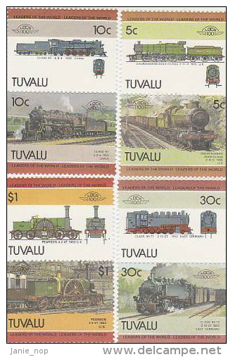 Tuvalu 1985 Trains Part 4 Set  MNH - Tuvalu (fr. Elliceinseln)