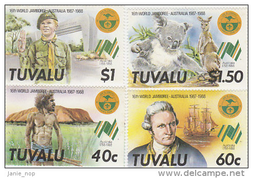 Tuvalu 1987 16th World Scouts Jamboree Set  MNH - Tuvalu