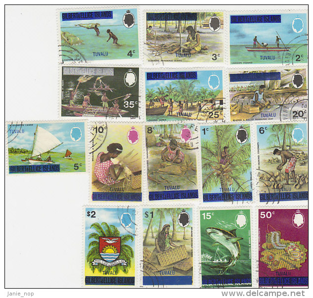 Tuvalu-1976 Overprinted Used Set - Tuvalu