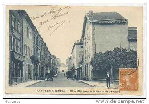 CPA 43 CRAPONNE S ARZON - L Avenue De La Gare - Craponne Sur Arzon