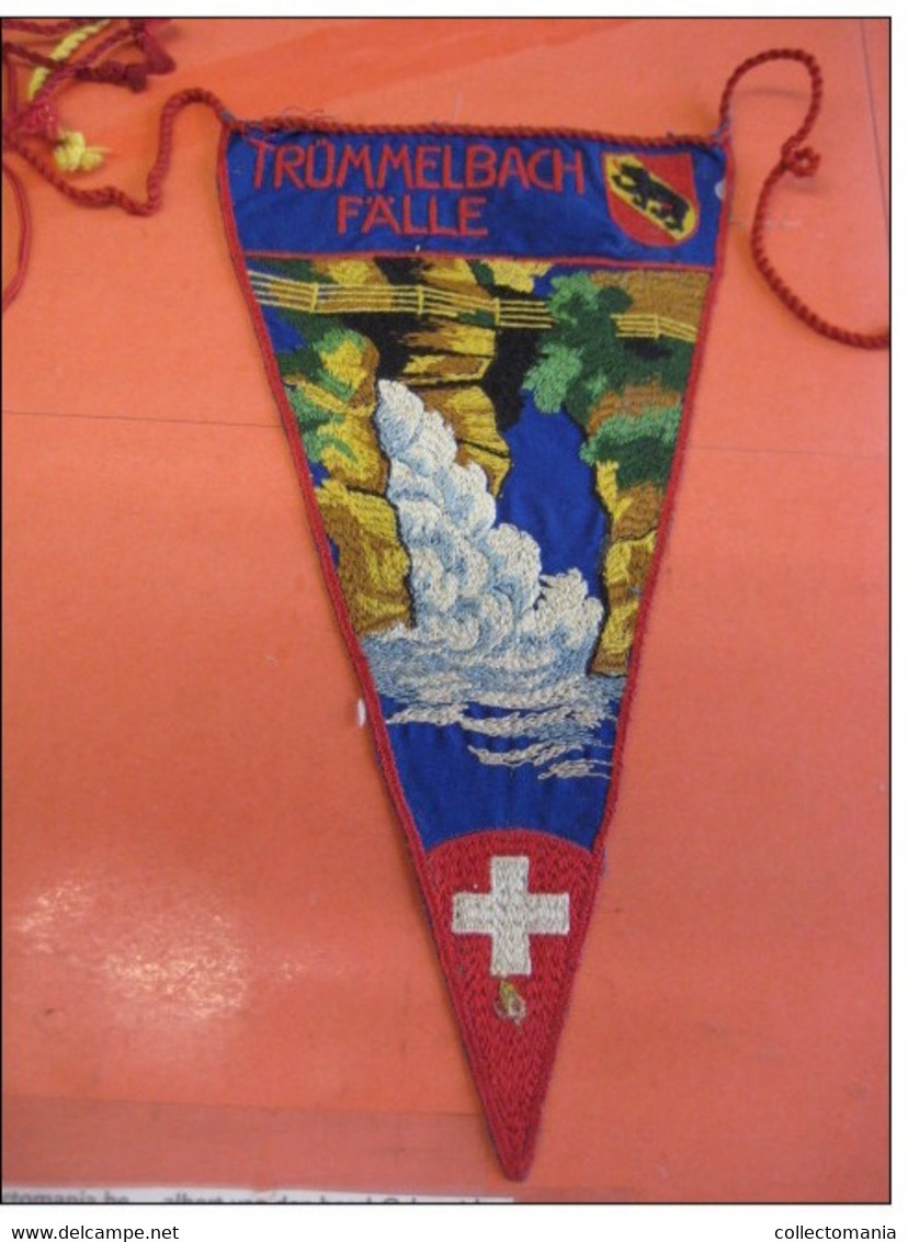 12  VELO fietsvlaggen circa 1920 à 1930 textiel Vaantje Fanion Wimpel Vlag Flagge Suisse Schweiz Zwitserland Switserland