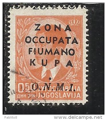 OCCUPAZIONI ITALIANE ITALY ITALIA ZONA FIUMANO KUPA 1941 SOPRASTAMPATO OVERPRINTED  50 CENT. ONMI USED - Fiume & Kupa