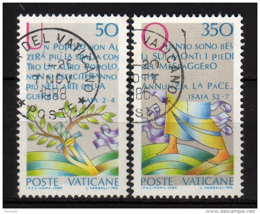VATICANO - 1986 YT 792+793 USED - Used Stamps