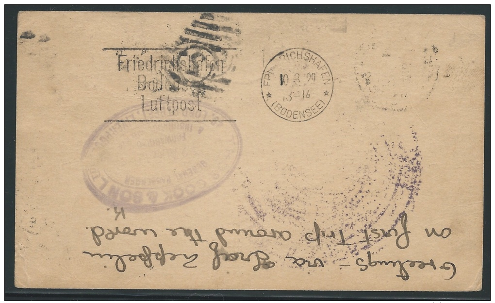 United States, Scott #UX37 Postal Card With Scott #570, Sent 1928  By Graf Zeppelin From New York To England - Postal History