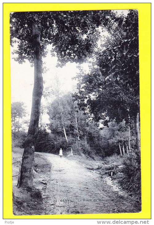 * Genval - Rixensart - Bruxelles (Waals Brabant) * (SBP, Nr 23) La Route Du Bourgeois, TOP CPA, Bois, Animée, Old, Rare - Rixensart