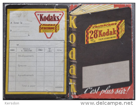 Kodak 28 - 1 Pochette RV De Developpement Pour Rangement Negatif Et Papier - RARE - Supplies And Equipment