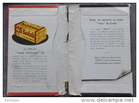 Kodak 28 - 1 Pochette RV De Developpement Pour Rangement Negatif Et Papier - RARE - Matériel & Accessoires