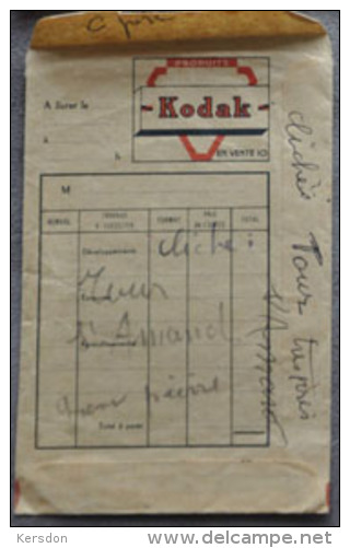Kodak - 1 Pochette RV De Developpement Pour Rangement Negatif Et Papier - RARE - Matériel & Accessoires