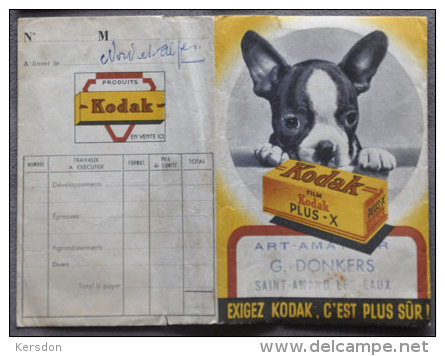 Kodak - C'est Plus Sur - Chien - 1 Pochette RV De Developpement Pour Rangement Negatif Et Papier - RARE - Materiaal & Toebehoren