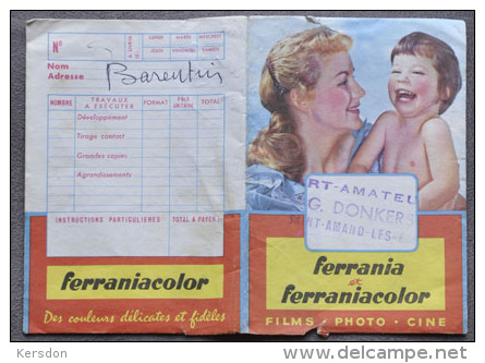 Ferrania Color - 1 Pochette RV De Developpement Pour Rangement Negatif Et Papier - RARE - Matériel & Accessoires