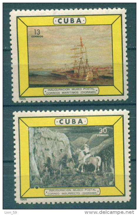 31K55 / 1965 Michel 994/95 EROFFNUNG DES POSTMUSEUMS * MNH CUBA KUBA - Neufs