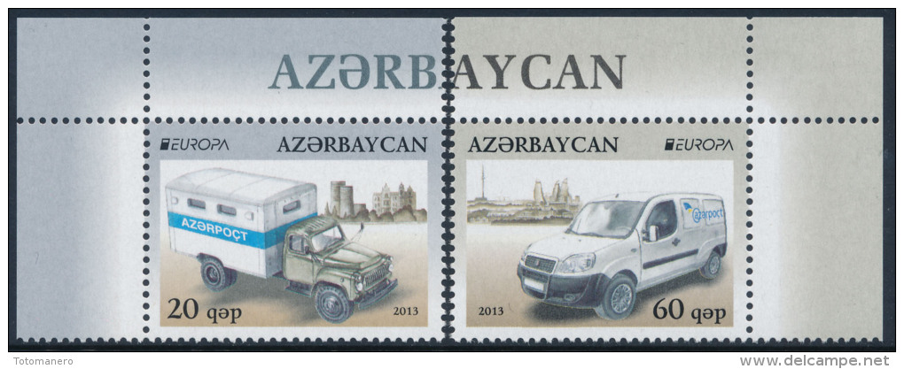 AZERBAIJAN/AZERBAIDSCHAN EUROPA 2013 "Postal Vehicles" Set Of 6v & Minisheet** - 2013