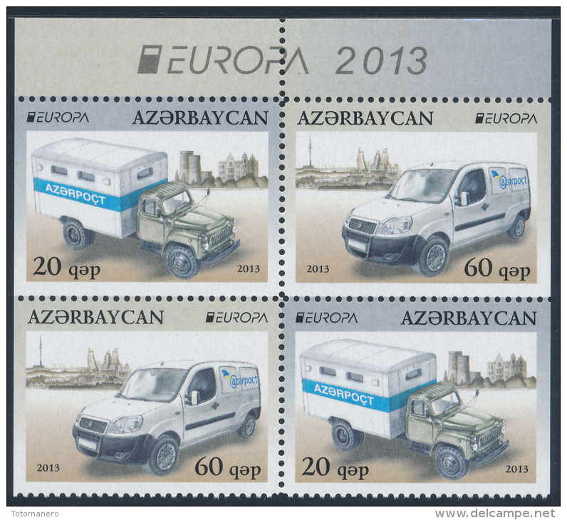 AZERBAIJAN/AZERBAIDSCHAN EUROPA 2013 "Postal Vehicles" Set Of 6v & Minisheet** - 2013