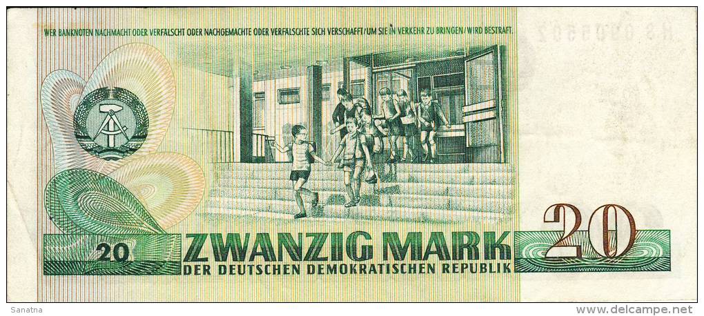 Billet 20 MARK DDR - 20 Mark