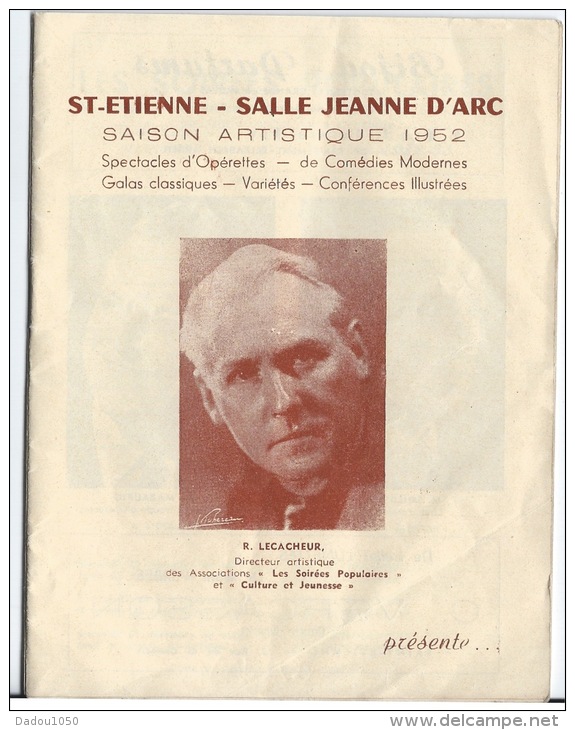 Prgramme Théatre 42 ST Etienne, Salle  Jeanne D'Arc - Programmes