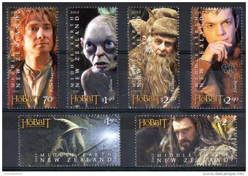 New Zealand 2012 Hobbit - Middle Earth - Tolkien Set Of 6 MNH - Ongebruikt