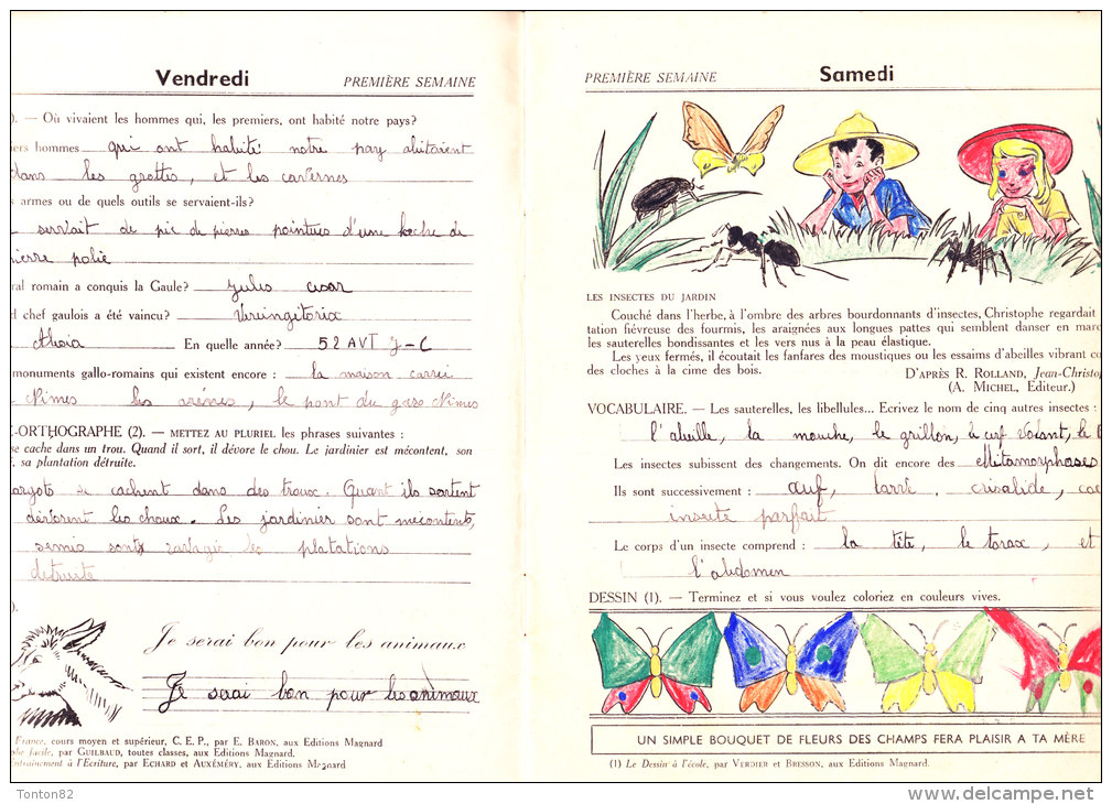 Cahier De Vacances Cours Moyen - N° 4 - Éditions Magnard  - ( 1957 ) . - 6-12 Ans