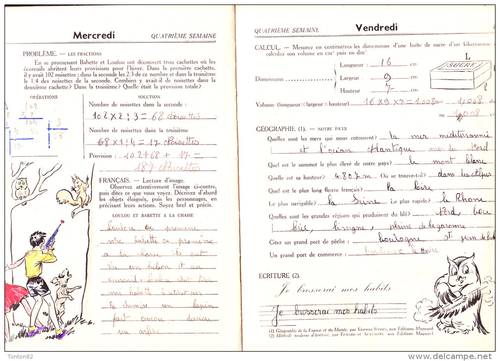 Cahier De Vacances Cours Moyen - N° 4 - Éditions Magnard  - ( 1957 ) . - 6-12 Ans