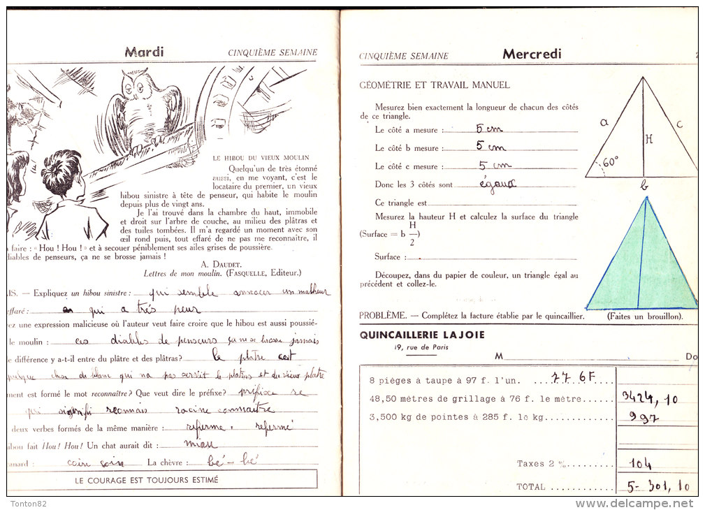 Cahier De Vacances Cours Moyen - N° 4 - Éditions Magnard  - ( 1957 ) . - 6-12 Ans