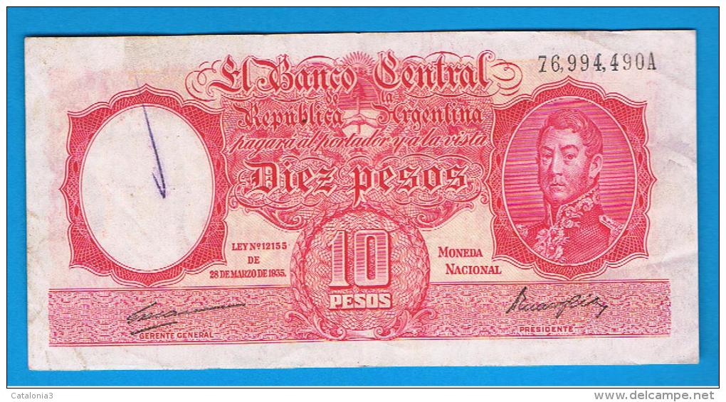 ARGENTINA  -  10 Pesos  1935  P-265 - Argentina