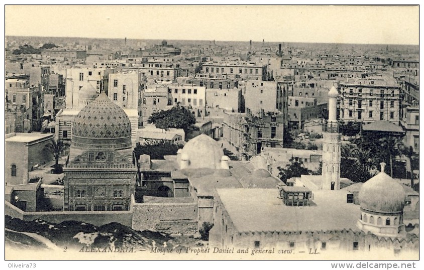 EGYPTE  - ALEXANDRIA - Mosque Of Prophet Daniel And General View - 2 Scans - Alexandrie