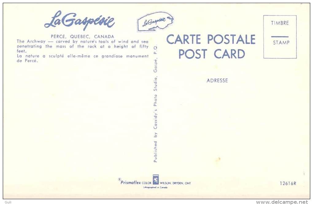 Amérique > Canada-Quebec- Percé -LA GASPESIE -Lot,ensemble De 3 Cpm-voir Scans R/V De Toutes Les Cartes - Percé