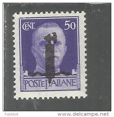 ITALIA REGNO ITALY KINGDOM 1944 REPUBBLICA SOCIALE ITALIANA RSI 50 CENT MNH FASCIO NERO FIRMATO - Nuovi