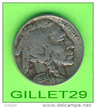 COINS, U.S.A. - 5 CENTS, BUFFALO, 1936 - LIBERTY - 1913-1938: Buffalo