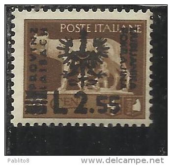 OCCUPAZIONE ITALIANA ITALY OVERPRINTED SOPRASTAMPATO ITALIA 1944 LUBIANA TEDESCA GERMAN OCCUPATION LIRE 2,55 MNH - Occup. Tedesca: Lubiana