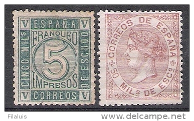 01792 Espa&ntilde;a Edifil 93 * /96 (*)Cat. Eur. 85,- - Neufs