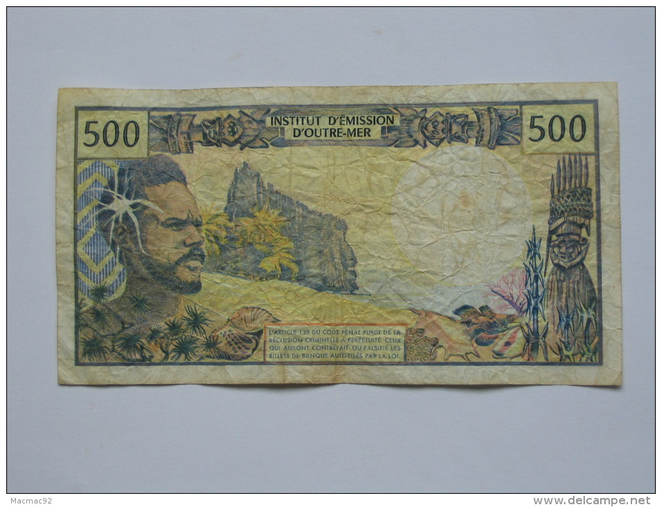 Rare Et Recherché Billet De 500 Francs  NOUVELLE CALEDONIE - NOUMEA - Institut D´émission D´Outre-mer. - Nouvelle-Calédonie 1873-1985