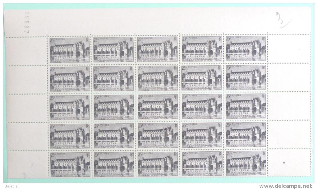 FEUILLE COMPLETE  DE 50 TIMBRES FRANCE N° 611 ** NEUF SANS CHARNIERES - Feuilles Complètes