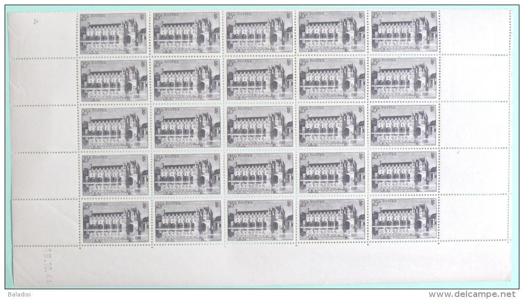 FEUILLE COMPLETE  DE 50 TIMBRES FRANCE N° 611 ** NEUF SANS CHARNIERES - Feuilles Complètes