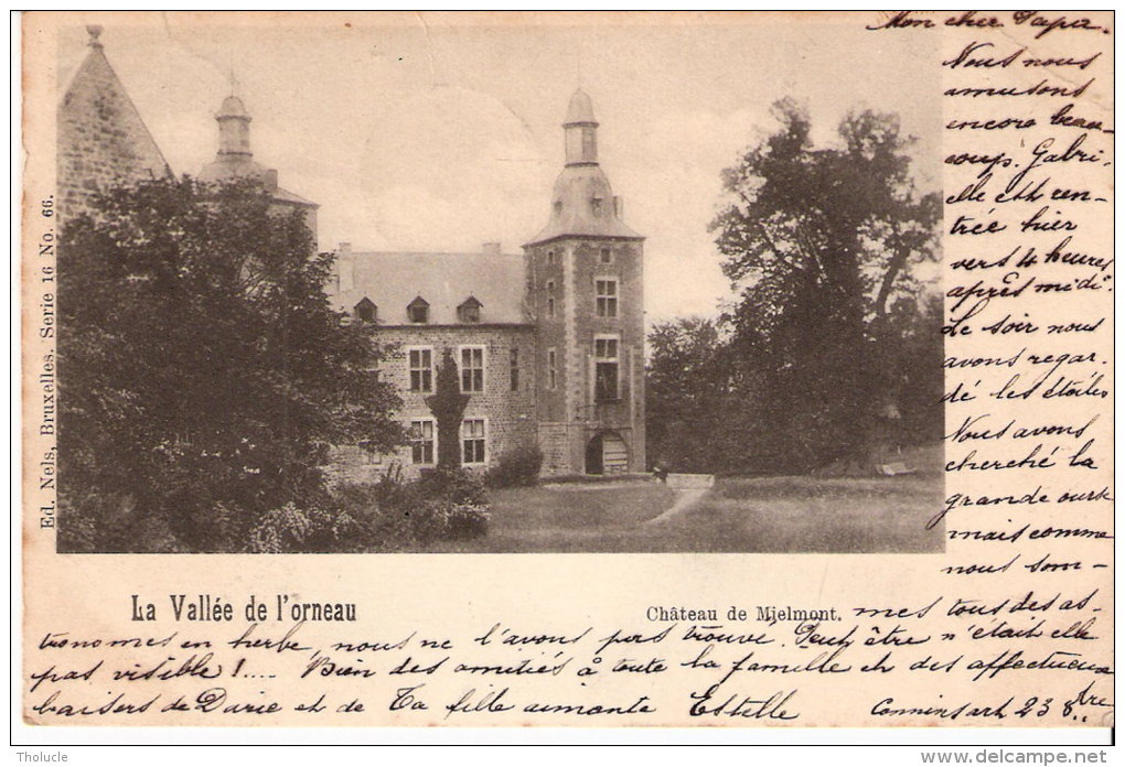 Onoz (Jemeppe-sur-Sambre)-1900-Château De Mielmont-Vallée De L'Orneau-Oblitération De Grand-Leez-Thorembais (voir Scan) - Jemeppe-sur-Sambre