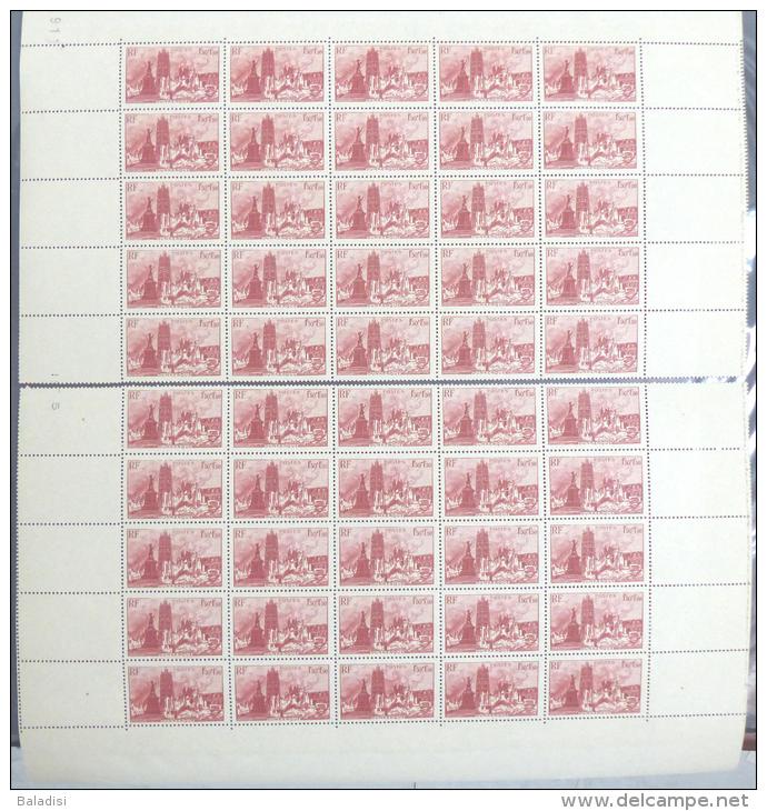 LOT DE 4 FEUILLES COMPLETES  DE 50 TIMBRES FRANCE N° 744 à 747 ** NEUF - Fogli Completi