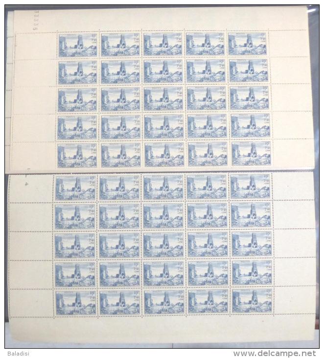 LOT DE 4 FEUILLES COMPLETES  DE 50 TIMBRES FRANCE N° 744 à 747 ** NEUF - Fogli Completi