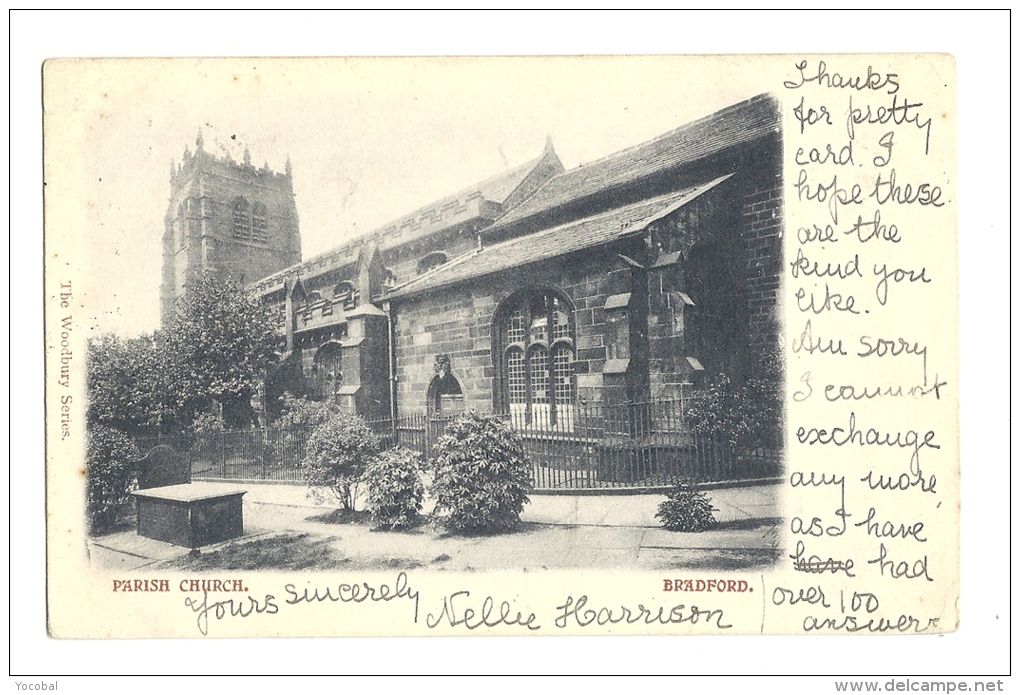 Cp, Angleterre, Bradford, Parish Church, Voyagée 1903 - Bradford