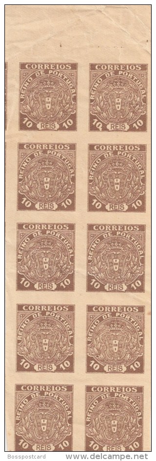 Portugal. Filatelia. Tira De 10 Selos De 10 Réis Emitidos Pela Monarquia Do Norte.Porto - Autres & Non Classés