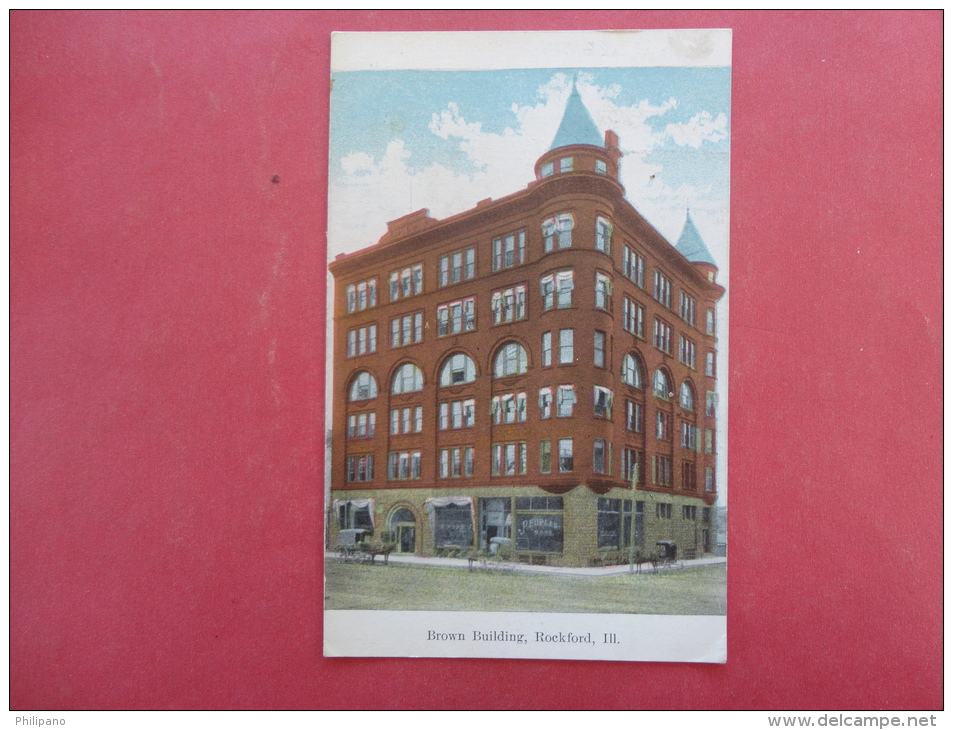 - Illinois > Rockford -- Brown Building  1909 Cancel    Ref 971 - Rockford